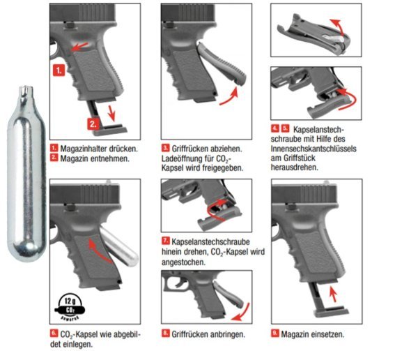 Glock 19 6 mm Havalı Tabanca Siyah
